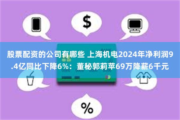 股票配资的公司有哪些 上海机电2024年净利润9.4亿同比下降6%：董秘郭莉苹69万降薪6千元